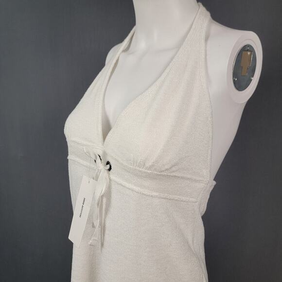 Urban Outfitters Mini Dress XS Terrycloth Halter Y2K Beachwear - Picture 2 of 10